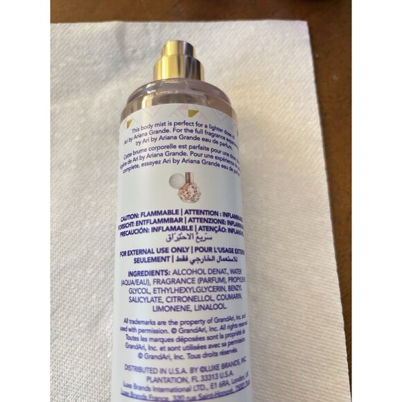 Ariana Grande Ari Women Body Mist 8oz/236ml  NO LID/CAP-New - Picture 5 of 5